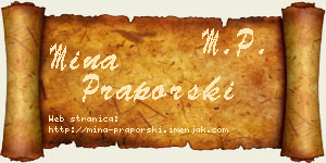 Mina Praporski vizit kartica